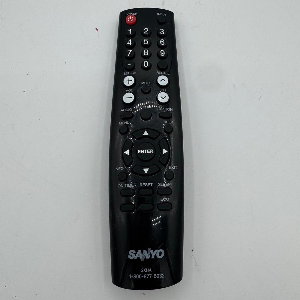 Sanyo GXHA TV Remote Control Black Genuine Replacement Handheld